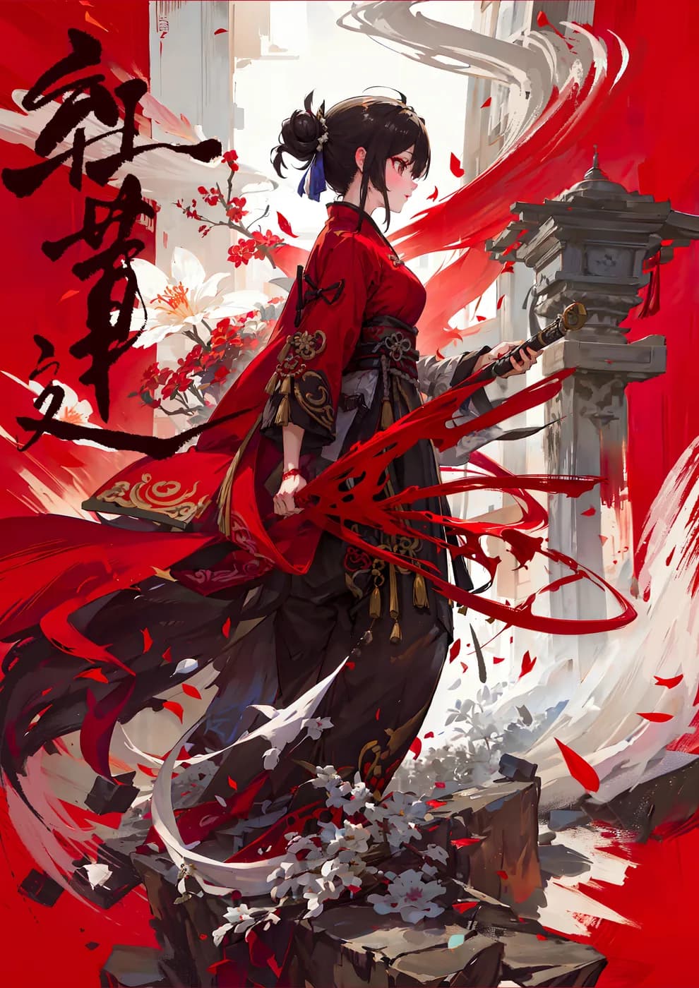 This Epic Anime Girl Blood Red Ninja is Perfect for anybody who loves Anime and Girls! Check out Anime Girls Collection for more!