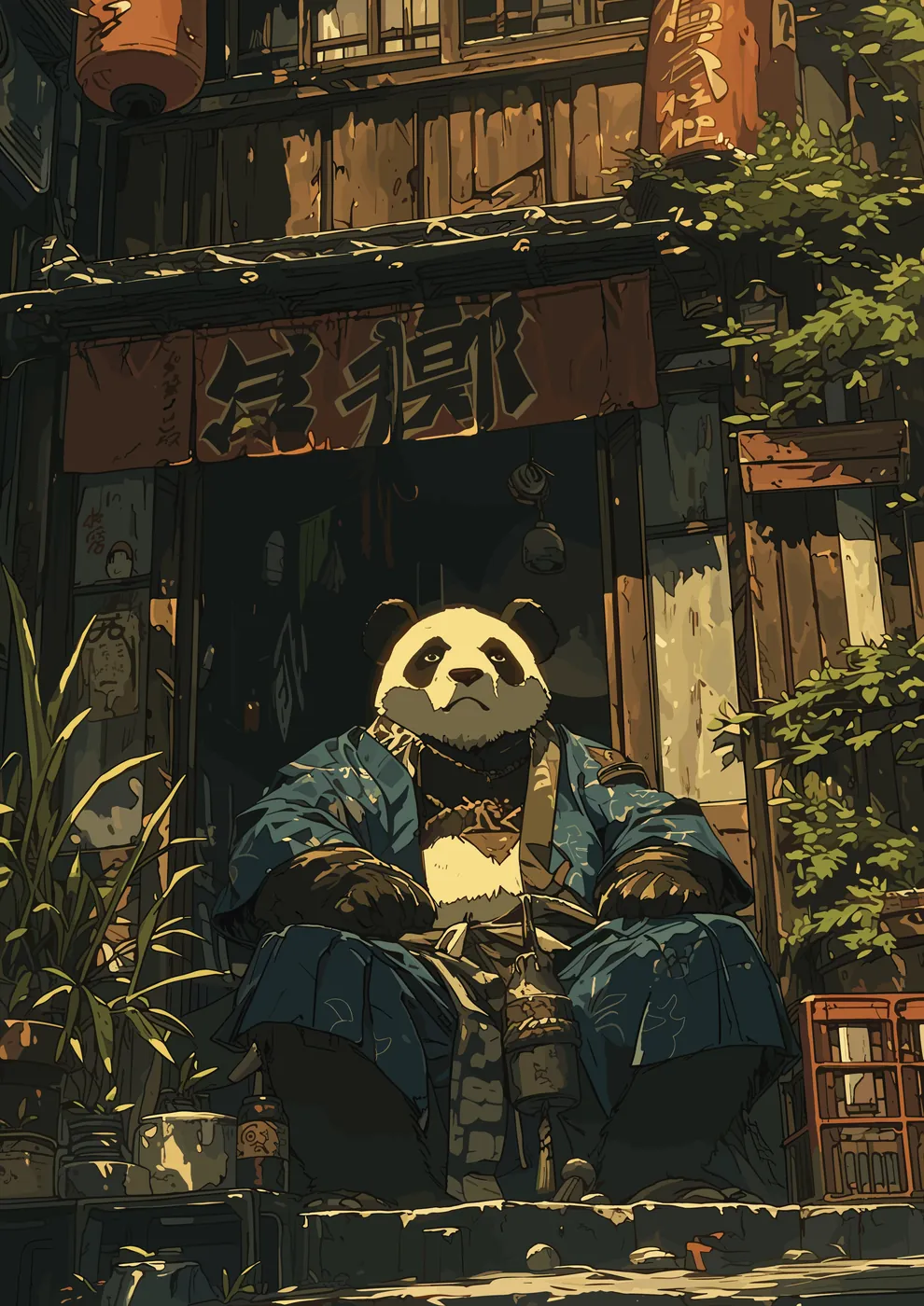 Anime Japanese Panda Bear artwork